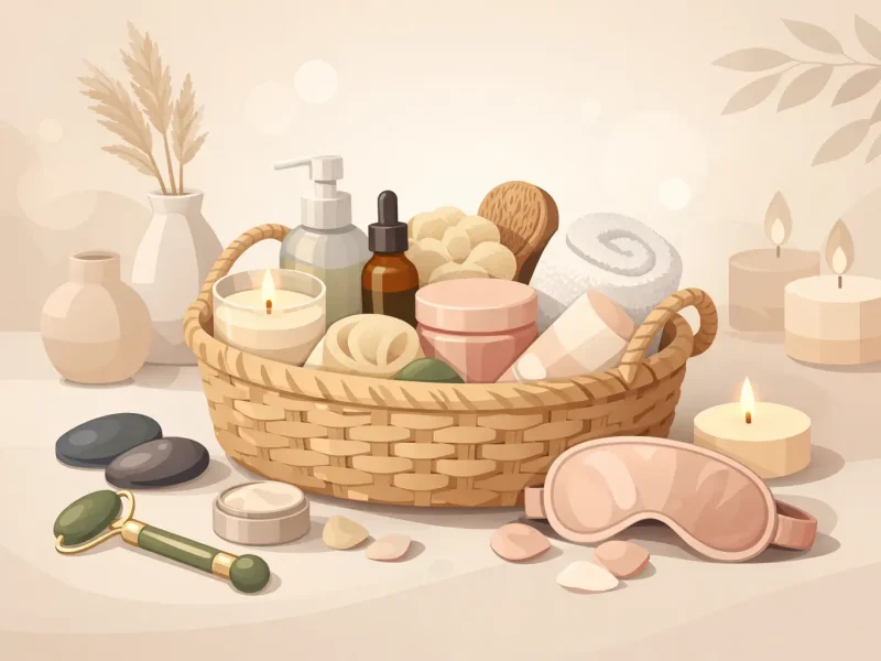 spa night gift basket idea